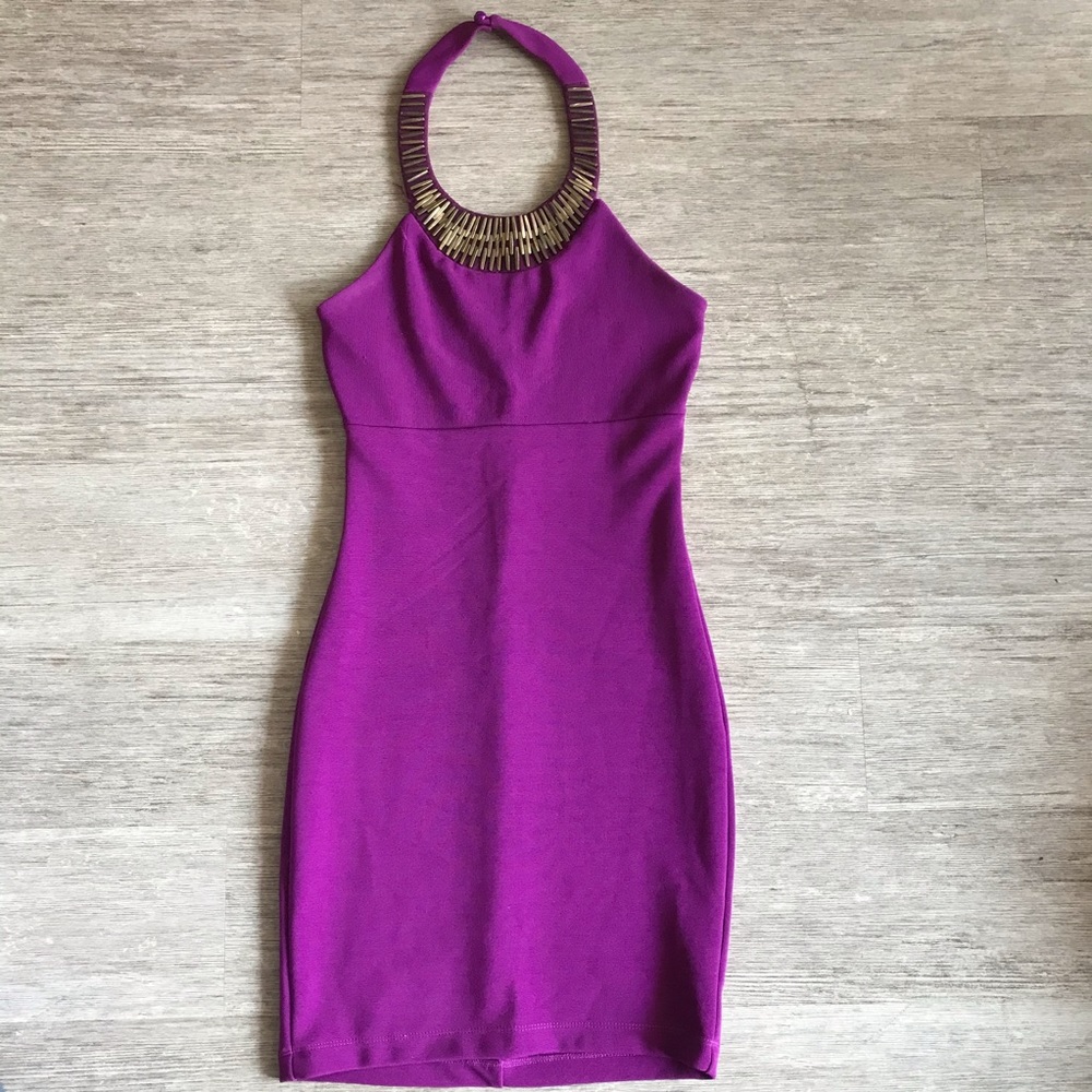 Charlotte Russe purple bodycon dress